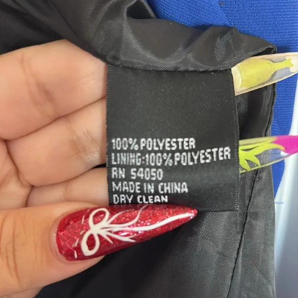 Kasper Blue Ruffled Blazer - Picture 6 of 6